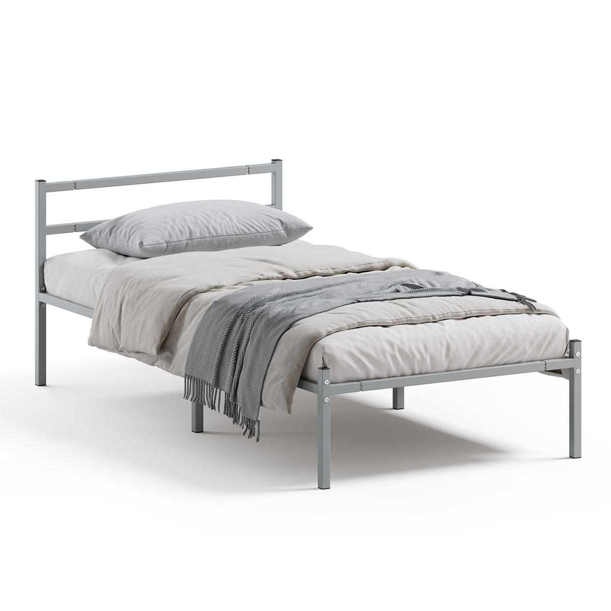 Кровать ДомаКлево Лофт Компакт 80x200 см цвет серый