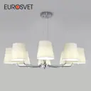 Люстра на штанге Eurosvet 60155/8 A065003 8 ламп 14 м² цвет хром/бежевый