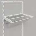 Обувница для гардеробной системы 58.7x15.3x41 см металл цвет белый