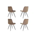 Стул Бюрократ 52x81.5x59 см велюр цвет коричневый 4 шт.