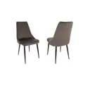 Стул Бюрократ 44x90x57.5 см велюр цвет коричневый 2 шт.