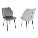 Стул Бюрократ 2114544 48x86x61.5 см велюр цвет серый 2 шт.