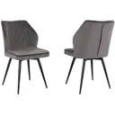 Стул Бюрократ 2119591 48x86x61.5 см велюр цвет серый 2 шт.