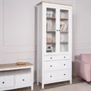 Шкаф-витрина Гуд Лакк Сага 90.40x215.50x41.40 см ДСП цвет белый