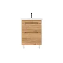 Тумба с раковиной Ruvann Aqvi 50 раковина Фостер 50 напольная цвет Голд крафт