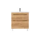 Тумба с раковиной Ruvann Aqvi 70 раковина Миранда 70 напольная цвет Голд крафт