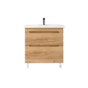 Тумба с раковиной Ruvann Aqvi 80 раковина Гармония 80 напольная цвет Голд крафт