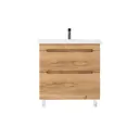 Тумба с раковиной Ruvann Aqvi 80 раковина Moduo 80 напольная цвет Голд крафт