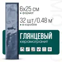Керамогранит Motto Levels N100027 6x25см цвет синий