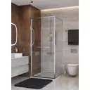 Душевой уголок Cezares LUX LUX-A-FS-1-80-C-CR квадратная 80x80см хромированный профиль эффект стекла прозрачный