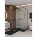 Душевой уголок Cezares LUX LUX-AH-FS-11-140/80-C-GM прямоугольная 140x80см никелированный профиль эффект стекла прозрачный