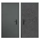 Входная дверь Такт-тайм Термо Лайт 1 левый 220x95см цвет крокодил серый/камень серый