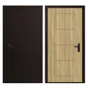 Входная дверь Такт-тайм Термо Лайт 2 правый 180x90см цвет кожа медь/ель карпатская