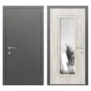 Входная дверь Такт-тайм Термо Лайт 3 правый 180x95см цвет антик серый/лиственница сибиу с зеркалом