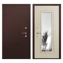 Входная дверь Такт-тайм Термо Лайт 4 левый 205x90см цвет антик медь/дуб крафт белый с зеркалом