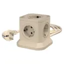Сетевой фильтр с защитой Agni TP-VE4U5E-5m-ivory 3x1.5 5 м 5 розеток с заземлением 4000 Вт цвет бежевый