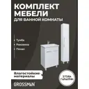Комплект мебели для ванной Gossman Нео 60 тумба с раковиной подвесная цвет белый