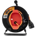 Удлинитель на катушке Duwi 1 розетка с заземлением 30 м 2200 Вт цвет оранжевый