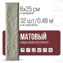 Керамогранит Motto Levels N100030 6x25см цвет серый