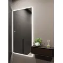 Зеркало с подсветкой настенное One Mirror 161х90см сенсорное в алюминиевой раме цвет белый