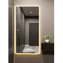Зеркало с подсветкой настенное One Mirror 170х90см сенсорное в алюминиевой раме цвет белый