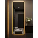 Зеркало с подсветкой настенное One Mirror 190х60см сенсорное в алюминиевой раме цвет черный