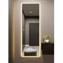 Зеркало с подсветкой настенное One Mirror 190х70см сенсорное в алюминиевой раме цвет белый