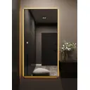 Зеркало с подсветкой настенное One Mirror 190х90см сенсорное в алюминиевой раме цвет черный