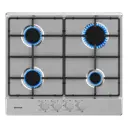 Газовая варочная панель Gressel U60V40M000 59 см 4 конфорки цвет серый / серебристый