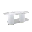 Стол овальный Kenner 200x200 см керамика цвет золотой