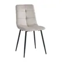Мягкий стул La alta Martin для кухни со спинкой 1 шт серо-бежевый ножки черные