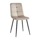 Мягкий стул La alta Martin для кухни со спинкой 1 шт какао ножки черные