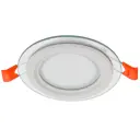 Светильник точечный светодиодный встраиваемый 1620 под отверстие 6 Вт 75 мм  стекло нейтральный белый свет