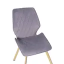 Мягкий стул La alta Ostin для кухни со спинкой 1 шт серый ножки шампань квадратные