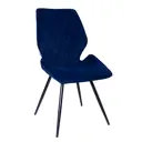 Мягкий стул La alta Ostin для кухни со спинкой 1 шт синий ножки черные круглые