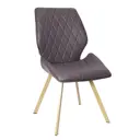 Мягкий стул La alta Ostin для кухни со спинкой 1 шт шоколад экокожа ножки шампань квадратные