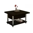 Кухонный стол прямоугольный Форвард-мебель 86x86 см лдсп цвет хром / венге темный