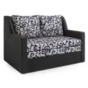 Диван раскладной Гамма Дуэт 142x93x94 см шенилл цвет черный/серый с узорами