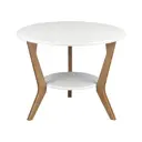 Журнальный столик круглый Мебелик 65x65x51 см белый