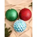 Набор елочных шаров Зимнее Волшебство Мартин 6536950 ø 15 см пластик красный 3 шт