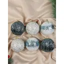 Набор елочных шаров Зимнее Волшебство Ксавье 10422968 ø 8 см пластик зеленый 6 шт