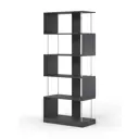 Стеллаж Куб №7 5 полок 90x210x45 см ЛДСП цвет черный