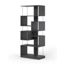 Стеллаж Куб №8 5 полок 90x210x45 см ЛДСП цвет черный