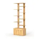 Стеллаж Куб №6 с тумбой Т-16 90x255x45 см ЛДСП цвет дуб золотистый