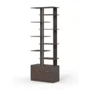 Стеллаж Куб №6 с тумбой Т-20 90x255x45 см ЛДСП цвет дуб венге