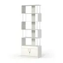 Стеллаж Куб №7 с тумбой Т-25 90x255x45 см ЛДСП цвет белый