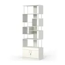 Стеллаж Куб №8 с тумбой Т-25 90x255x45 см ЛДСП цвет белый
