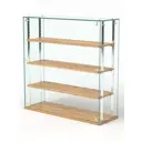 Витрина Сладость №2А-О-РЕГ-П 90x90x30 см стекло цвет дуб золотистый