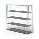 Витрина Сладость №2А-О-РЕГ-П 90x90x30 см стекло цвет ясень анкор темный