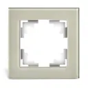 Рамка для розеток и выключателей Stekker Катрин 1 пост цвет дымчатый